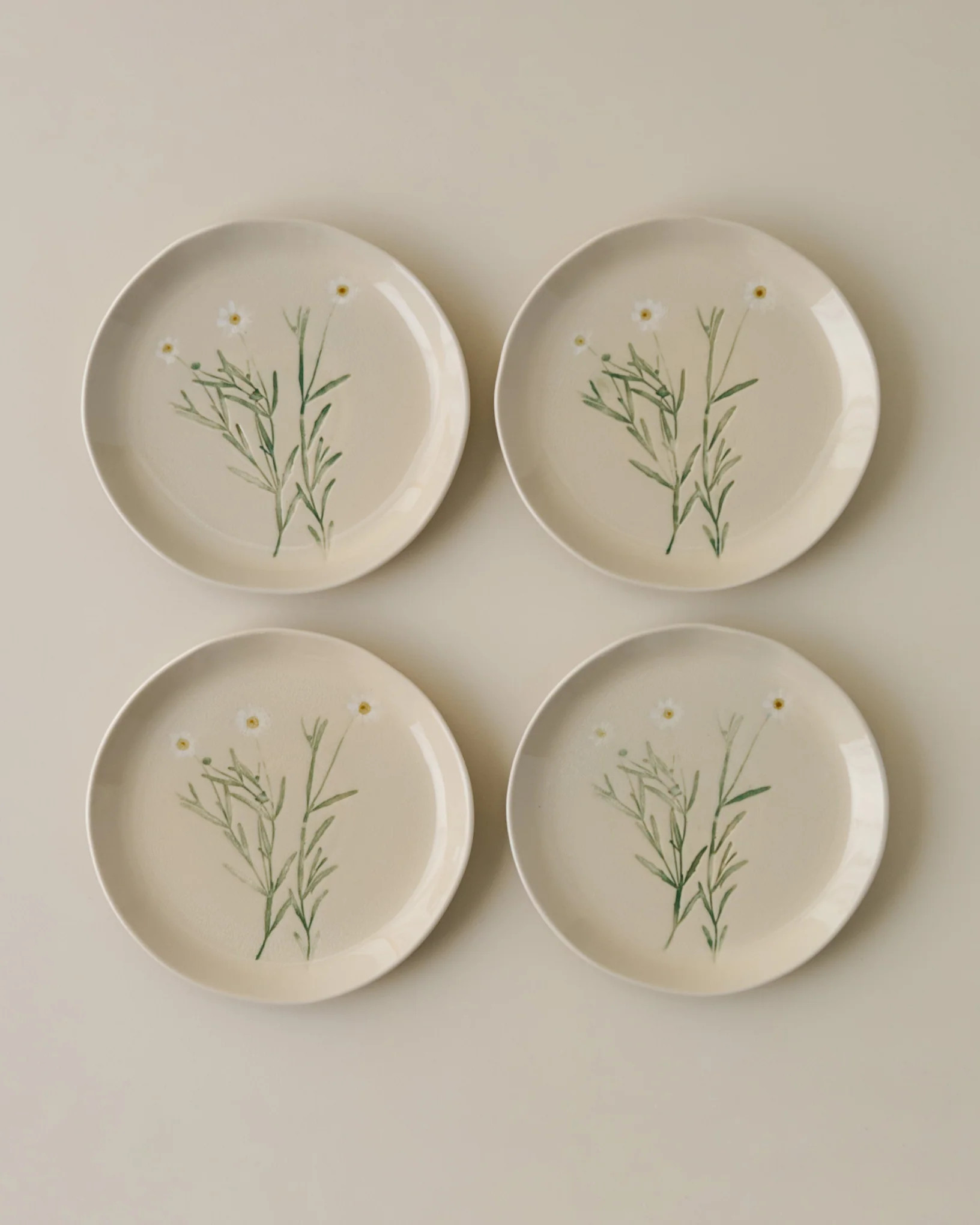 Jo's Pressed Floral Dessert Plate Set of Four | Magnolia