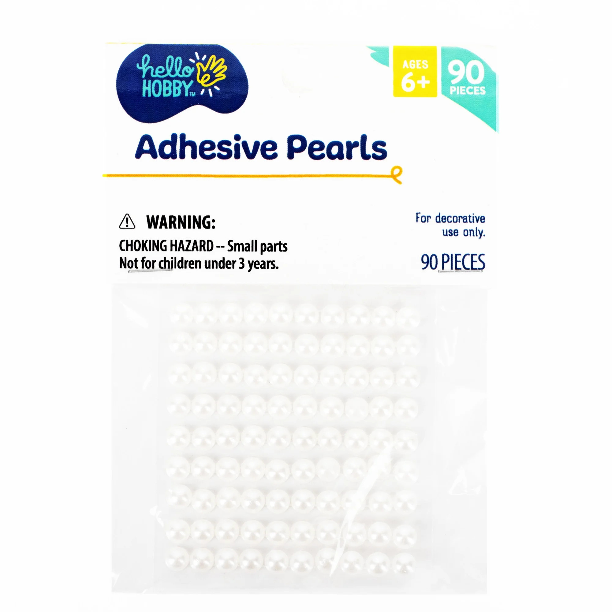 Hello Hobby 5mm White Faux Pearl Flatback Embellishments, 90 Pieces | Walmart (US)