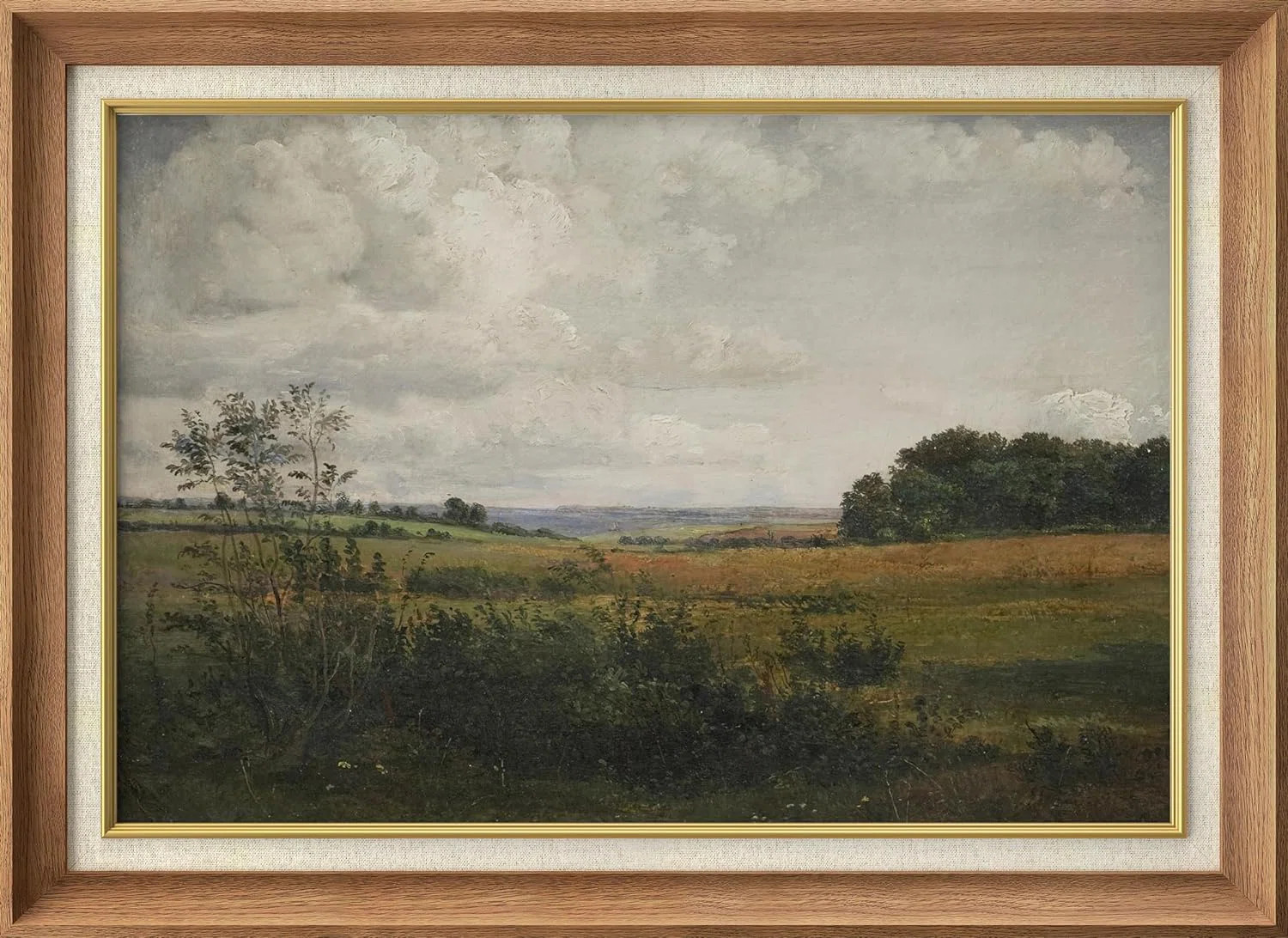 Rustic Countryside " IDEA4WALL Premium Framed Wall Art Rustic Rural Storm Cloud Country Landscape... | Wayfair North America