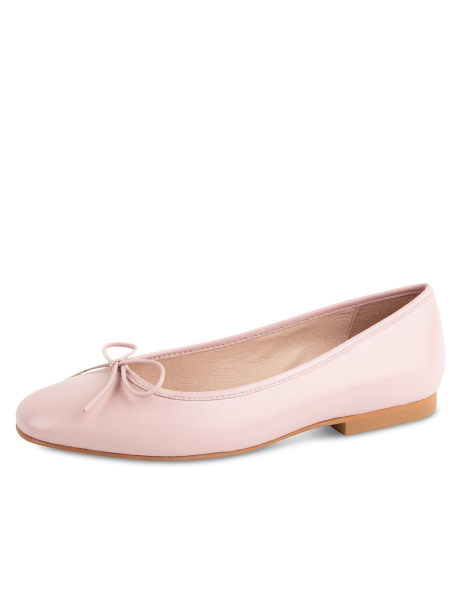Hampton Bow Ballet Flat Soft Pink | Wolf & Badger (US)