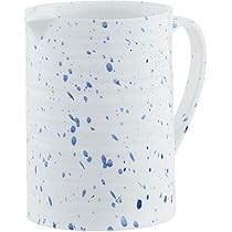 "FAVRD" Decorative Pitcher Vase Coffee Table Decor Flower Vase Shelf Decor White Blue Speckled Vase  | Amazon (US)