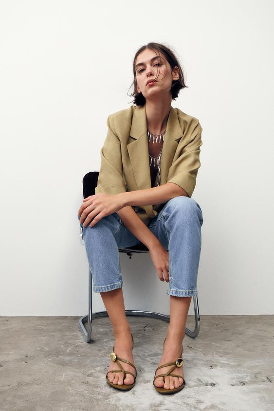 STRAPPY HEELS WITH METALLIC DETAIL | Zara US