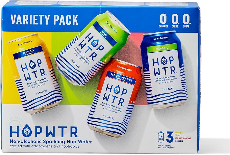 HOP WTR - Sparkling Hop Water - Variety Pack (12 Pack) - NA Beer, No Calories or Sugar, Low Carb,... | Amazon (US)