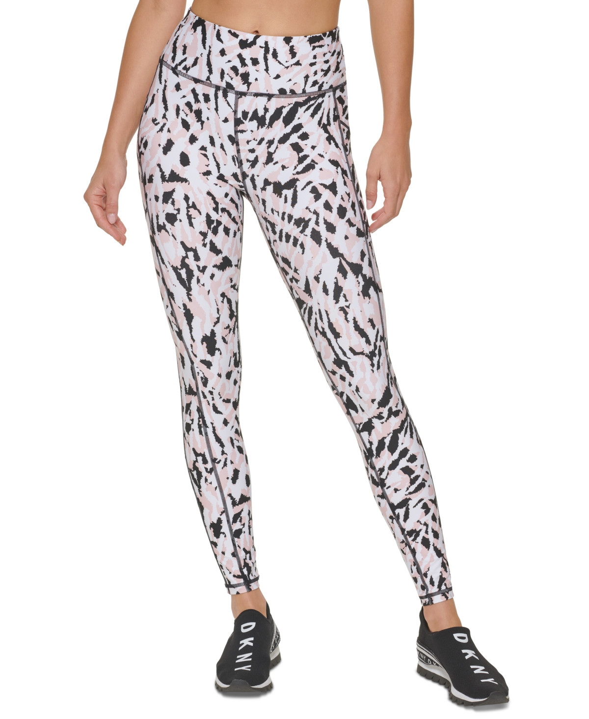 Dkny Sport Women's Etched Zebra-Print 7/8 Leggings | Macys (US)