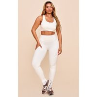 Shape Butter Cream Active Sculpt Highwaisted Leggings, Butter Cream.. | PrettyLittleThing UK