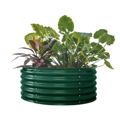 Vego Garden Wide Metal Outdoor Raised Garden Bed British Green 42"x42"x17" | Target