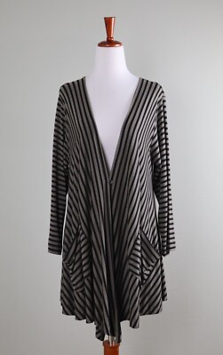 COMFY USA Brand $135 Super Soft Stretch Striped Cardi Sweater Top Size Small | eBay US