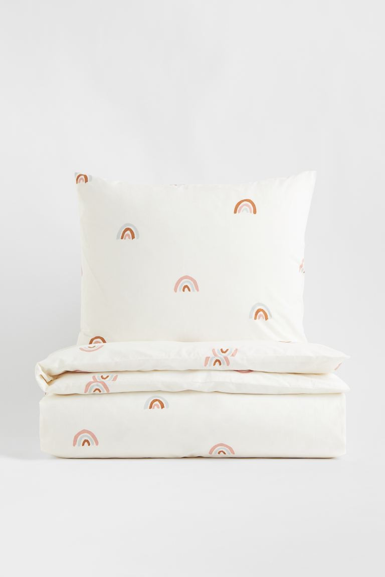 Patterned single duvet cover set | H&M (UK, MY, IN, SG, PH, TW, HK)