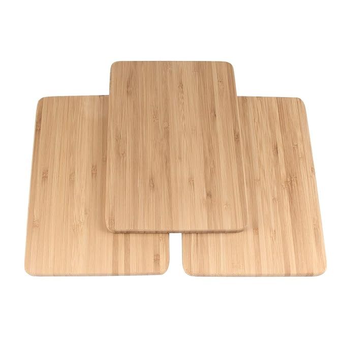 BambooMN Brand - Bulk Wholesale Premium Bamboo Cheese Board - 7.9" x 5.5" x 0.4" - 3 pcs | Amazon (US)