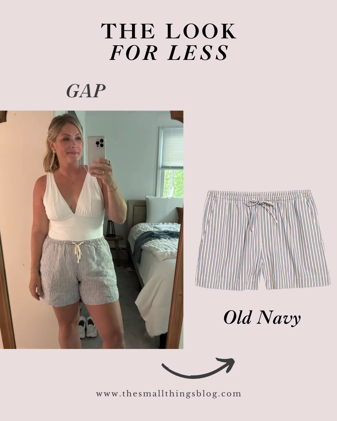 look for less, daily dupe, old navy, gap, striped shorts 

 

#LTKFindsUnder100 #LTKStyleTip #LTKSwim