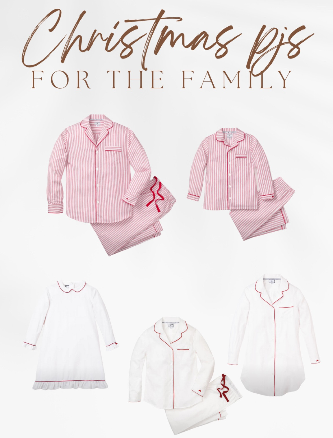 Christmas pjs for the whole family! I love these classics so much. Can’t go wrong with red and white! 

#LTKfamily #LTKHoliday #LTKsalealert