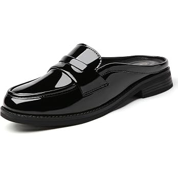 Penny Loafer Mules for Women Comfortable Low Heel Slip On Ladies Flat Shoes | Black Loafers Women... | Amazon (US)
