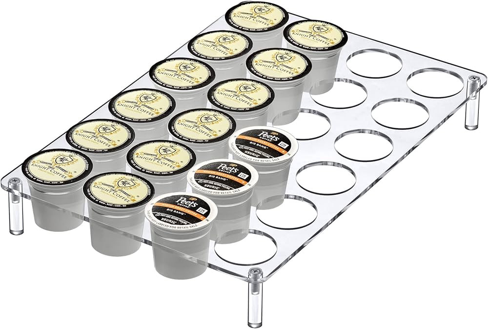 Amazing Abby 24-Slot Flat Acrylic Coffee Pod Holder, Large-Capacity Plastic Coffee Capsule Storag... | Amazon (US)