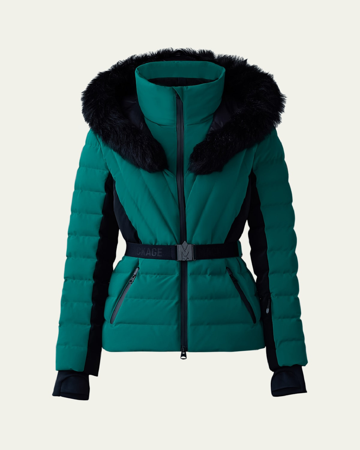Elita Down Ski Jacket with Removable Shearling Trim | Bergdorf Goodman