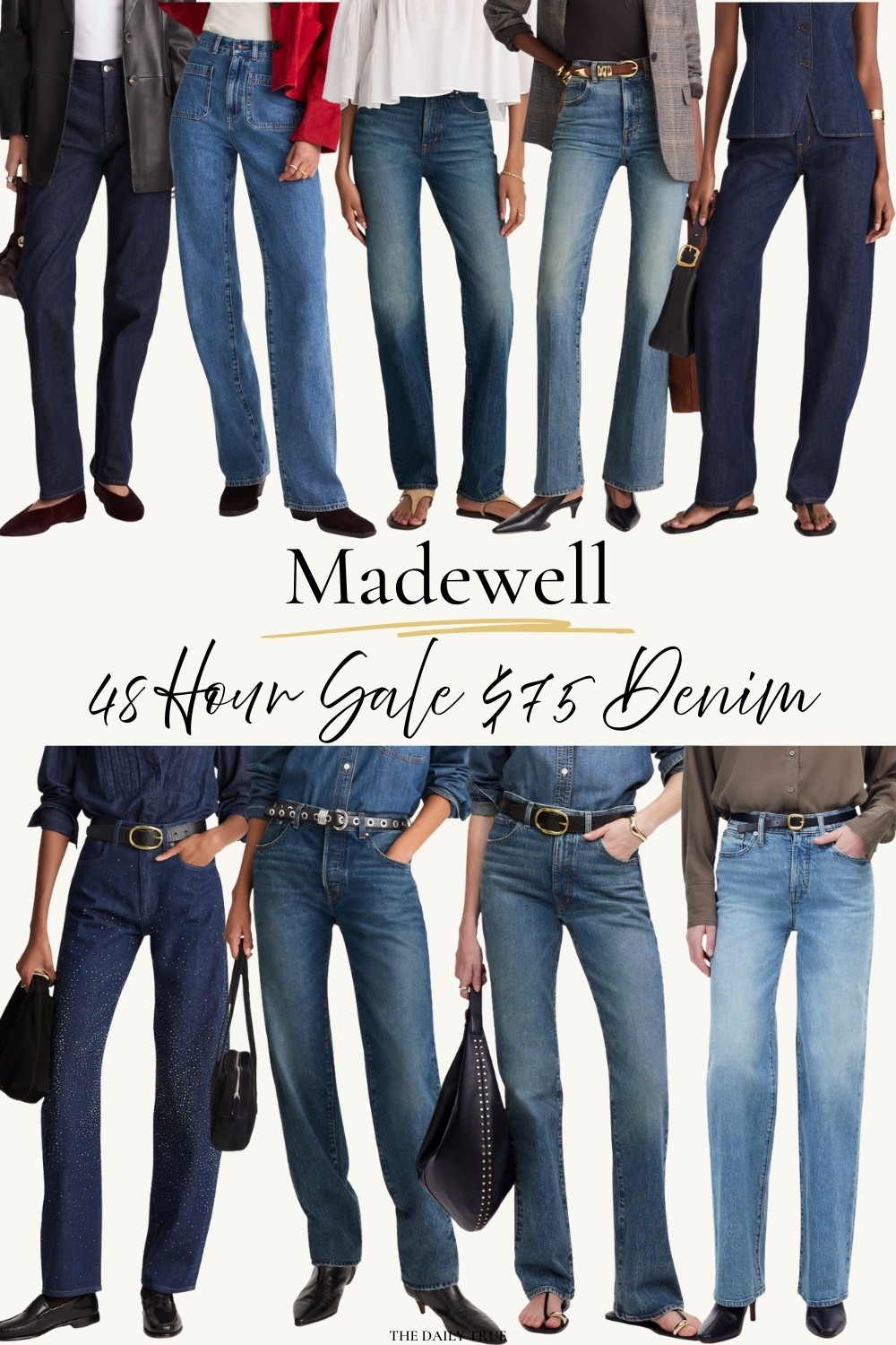 $75 Madewell denim jeans sale for 48 hours! 😍😍 perfect time to stock up!!

Madewell, jeans sale, bootcut, straight, blue jeans, casual, wide leg, high rise, stretch 

#LTKFindsUnder100 #LTKSaleAlert