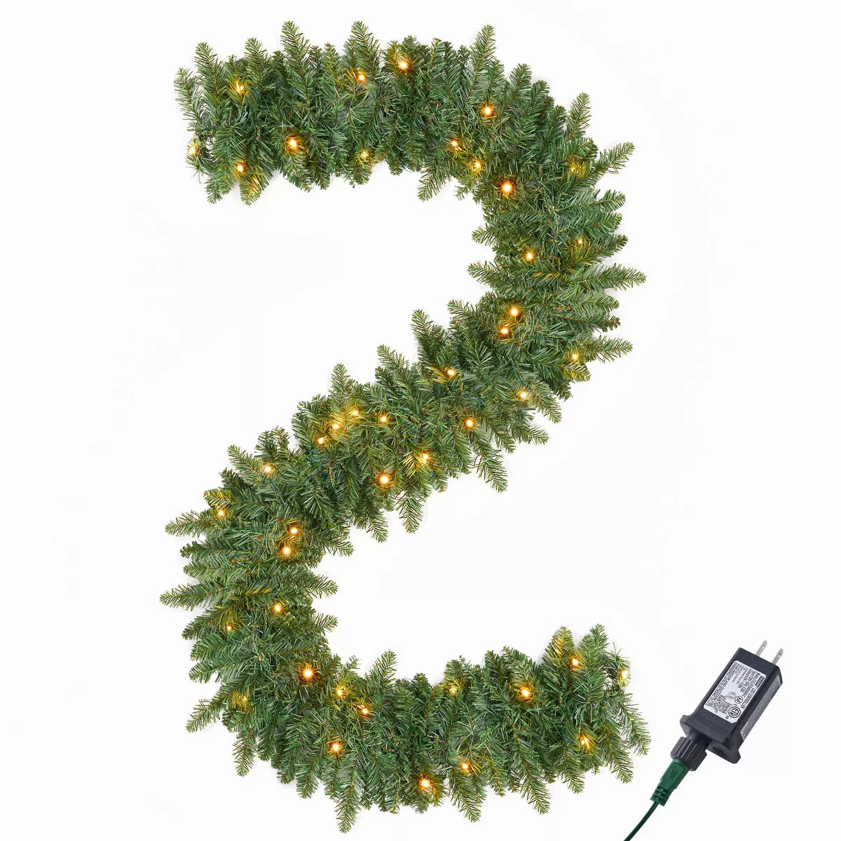 Joyfy 9 FT Artificial Christmas Garland, Pre-Lit 50/100 LED Light Xmas Garland with 8 Modes for I... | Target