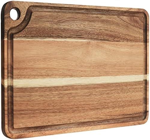 AZRHOM Large Wood Cutting Board for Kitchen 18x12 with Juice Groove Handle Non-slip Mats Hanging ... | Amazon (US)