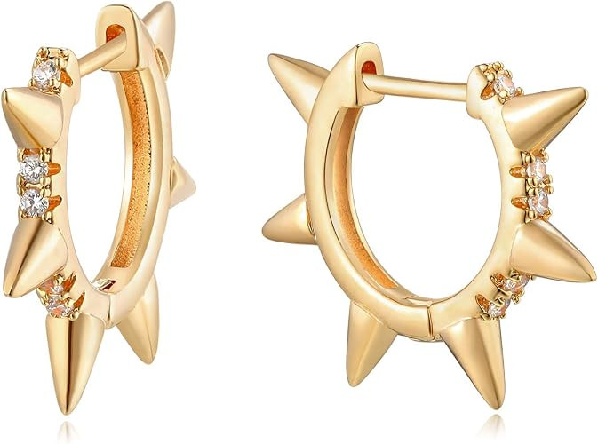MYEARS Women Huggie Hoop Earrings Gold 14K Gold Filled Tiny Boho Beach Simple Delicate Handmade H... | Amazon (US)