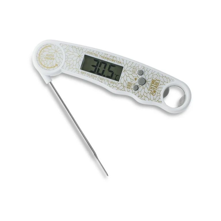 Thyme & Table Collapsible Digital Meat Thermometer with Stainless Steel Probe - Walmart.com | Walmart (US)