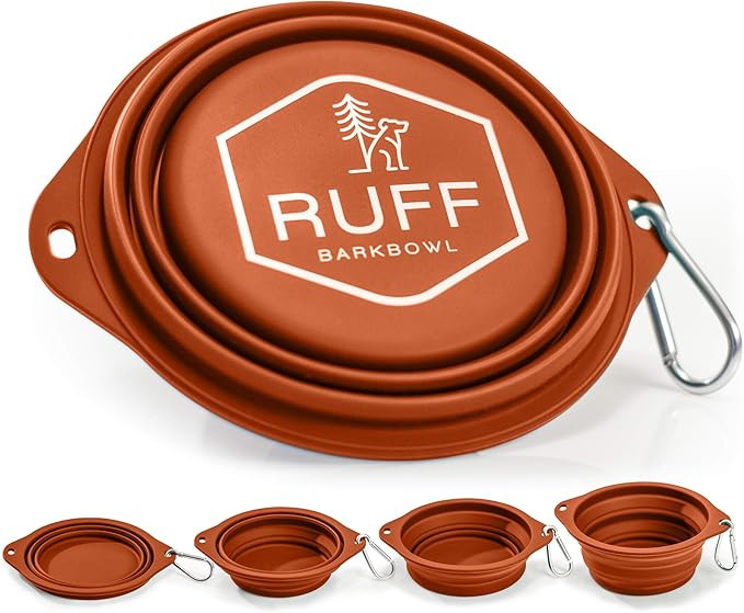 Ruff Products BarkBowl (800ml) - Collapsible Dog Bowl (Burnt Orange) Premium Quality, Platinum-Cu... | Amazon (US)