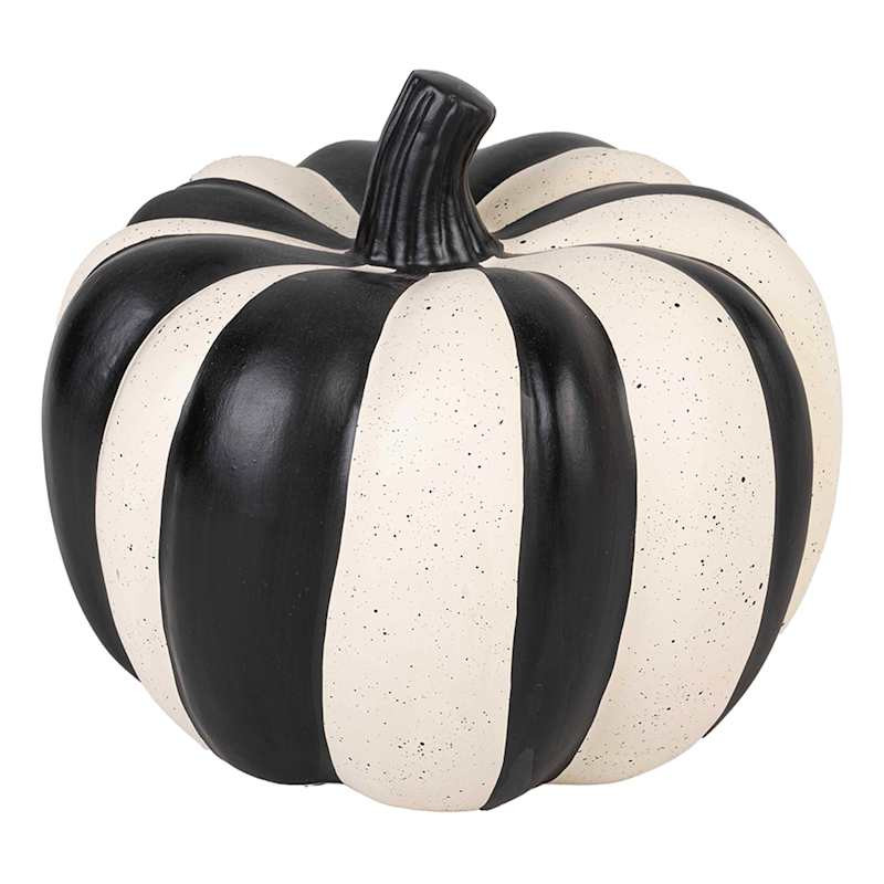 Black & White Ceramic Pumpkin, 11.8" | At Home