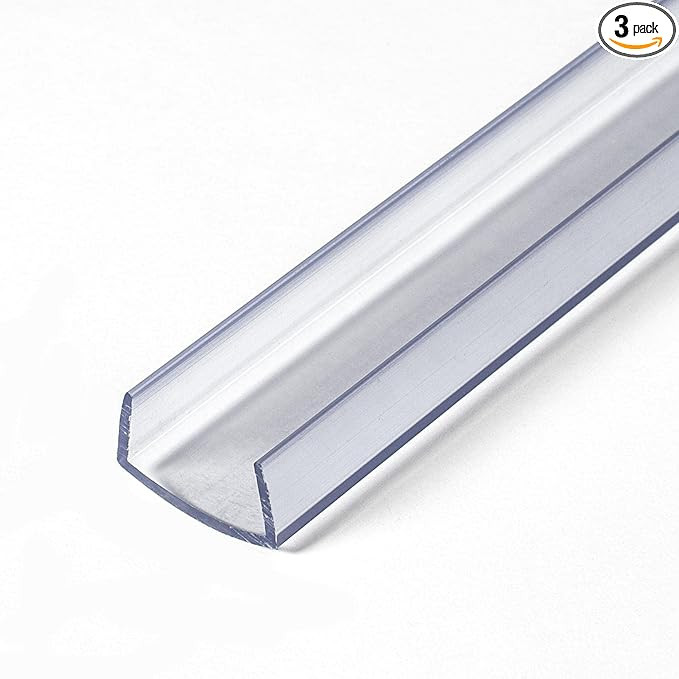 Outwater Plastics 341-Cl Clear 3/4'' Rigid Vinyl Clear Plastic U-Channel/C-Channel 48 Inch Length... | Amazon (US)