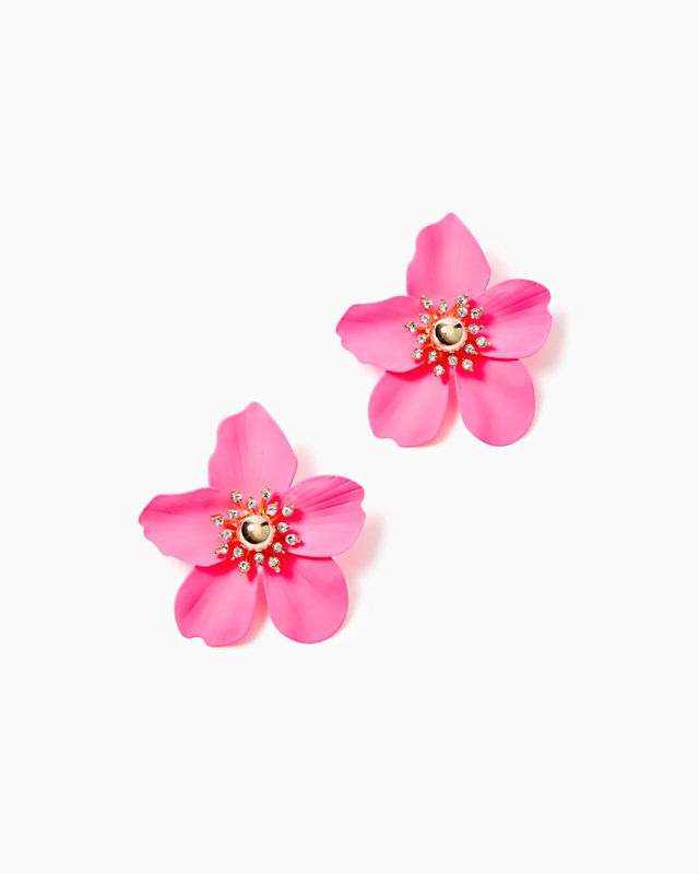 Oversized Orchid Earrings | Lilly Pulitzer | Lilly Pulitzer