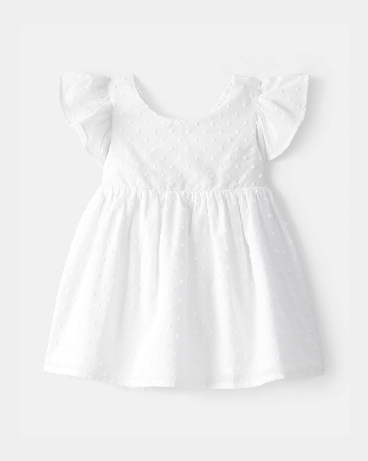 Baby Girl Swiss Dot Ruffle Dress - White | Carter's Inc