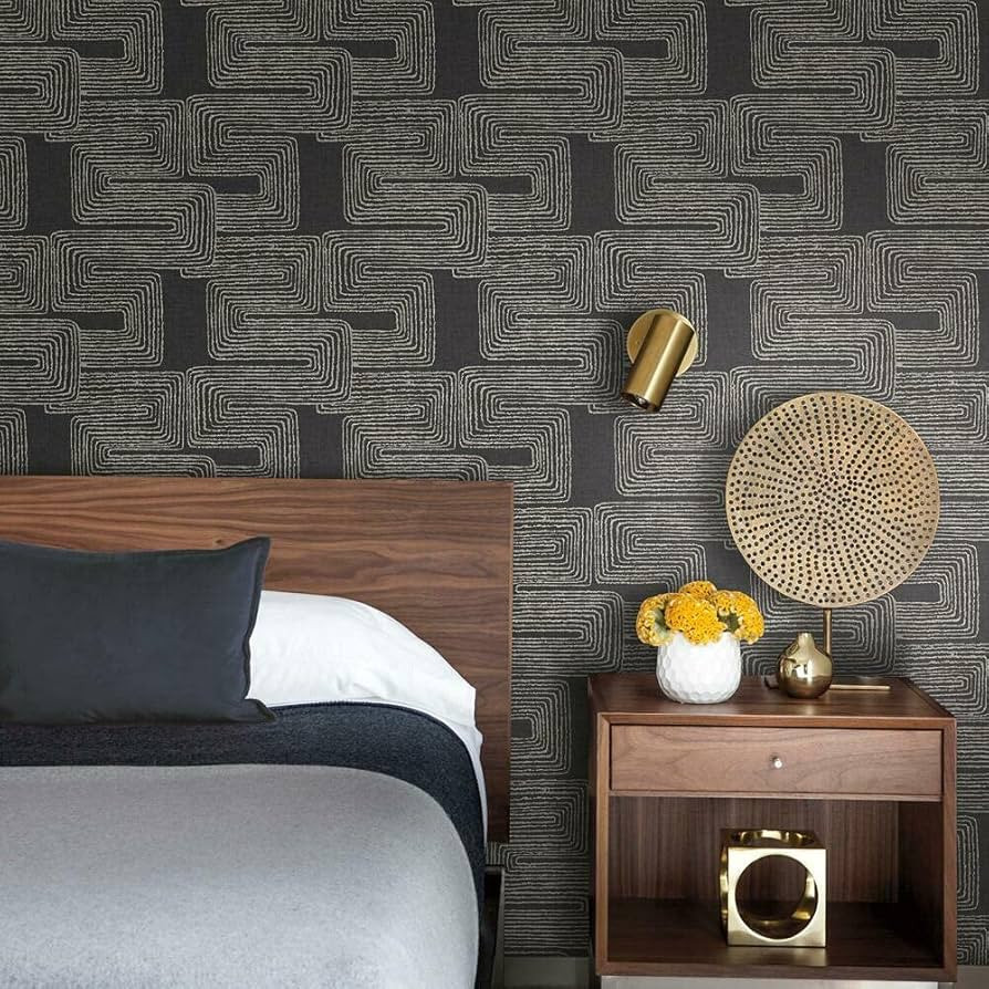 RoomMates RMK12216PL Nikki Chu Black and White Zulu Signature Peel and Stick Wallpaper | Amazon (US)