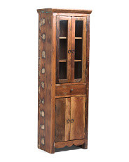 24x15x71 Reclaimed Wood 4 Door Cabinet | TJ Maxx