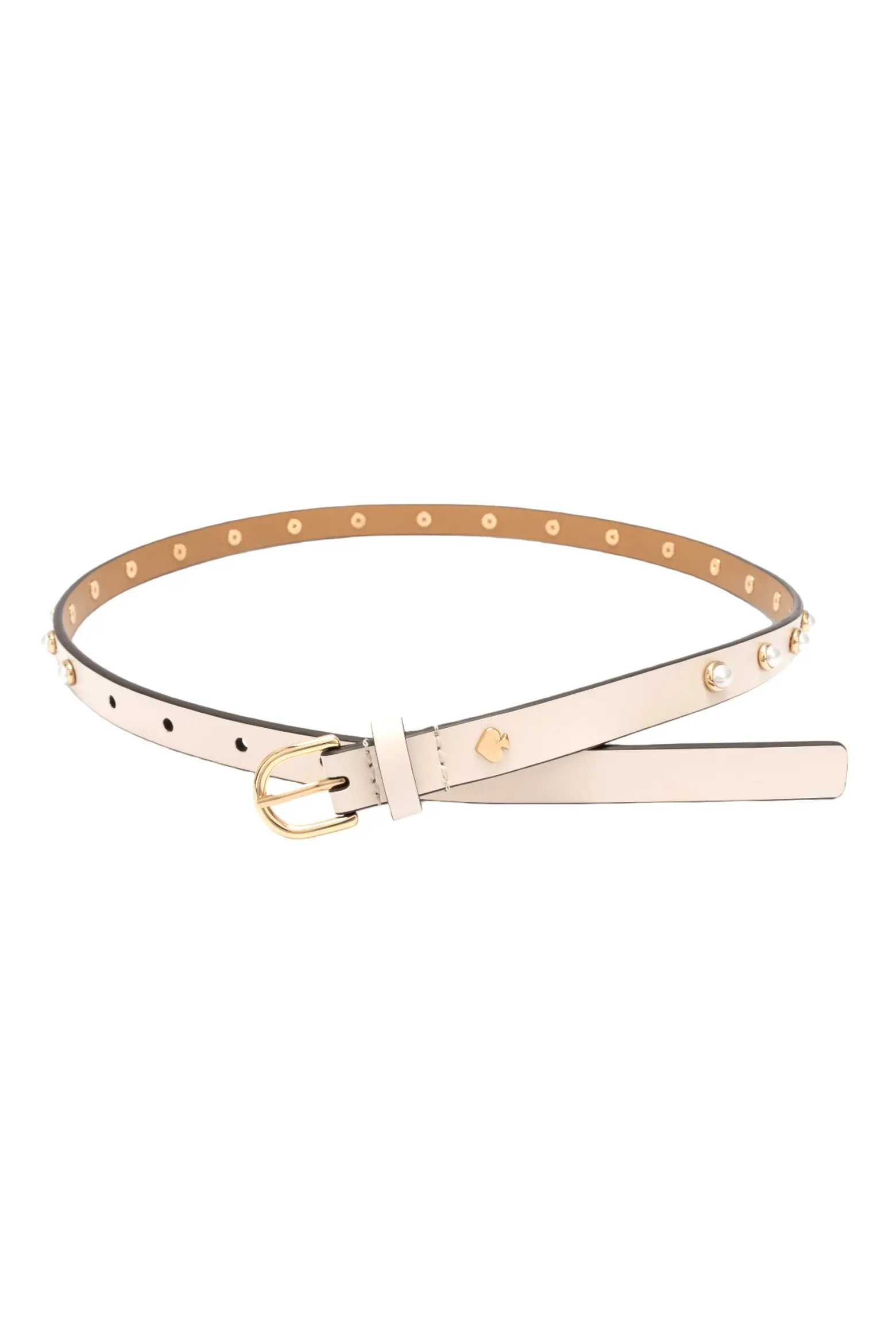 Faux Pearl Halo Stud Leather Belt (Women) | Nordstrom | Nordstrom