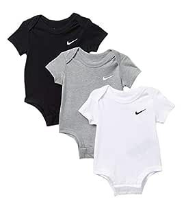 Jordan Baby Assorted Bodysuits, 3-Pack (6 Months, Black(56F096-023)/Grey/White) | Amazon (US)