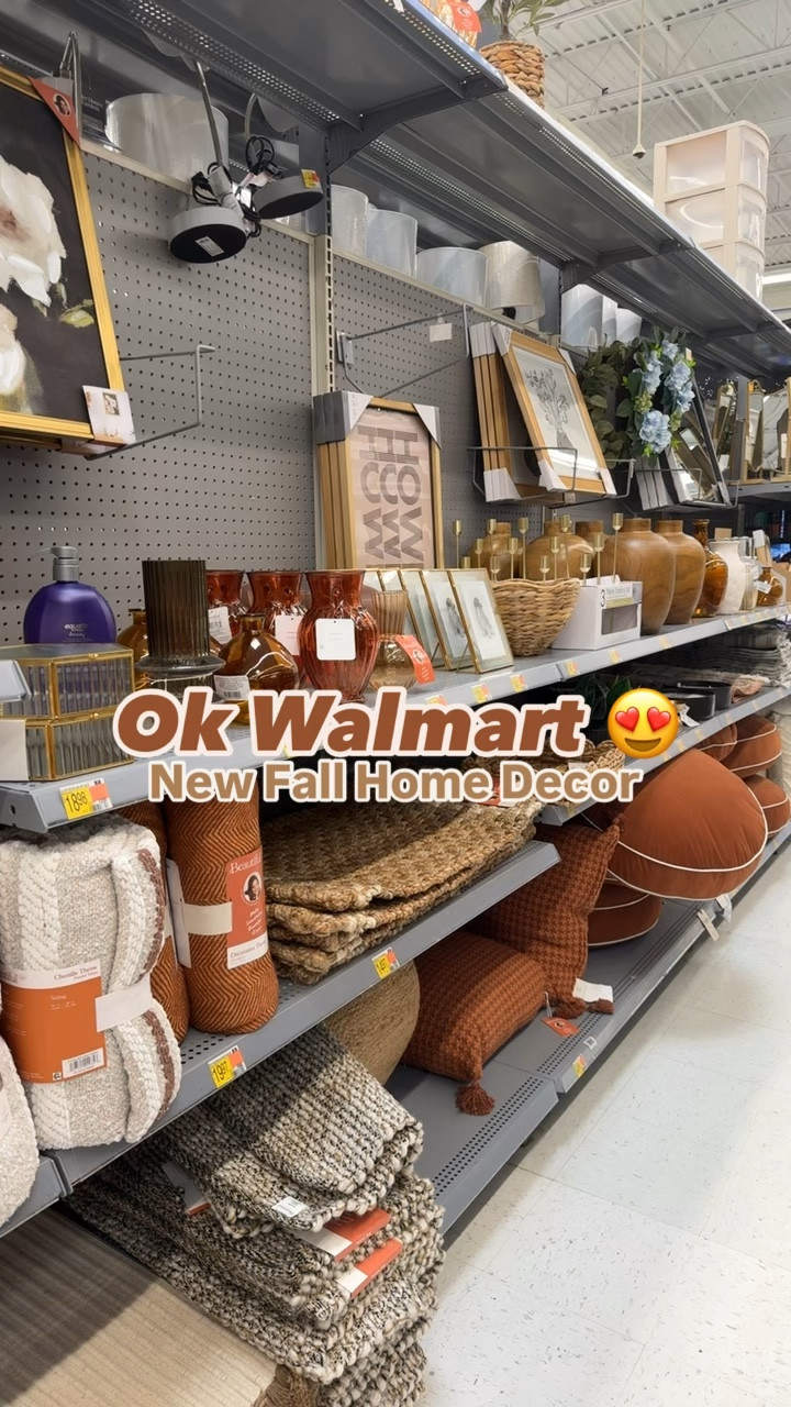 New fall home decor at Walmart is amazing! I saw it in store and my jaw dropped haha. So many beautiful new accents in the most gorgeous fall tones. Vases, pillows, trays, pumpkins and more 🤎 

Walmart Home. Walmart. LTK home. Fall home decor. Affordable style. 