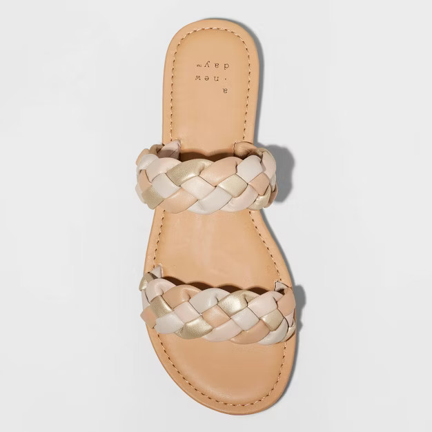 Women's Lucy Braided Slide Sandals - A New Day™ | Target