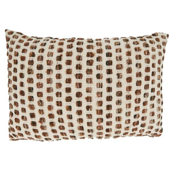 Throw Pillow With Woven Design - Overstock - 33170554 | Bed Bath & Beyond