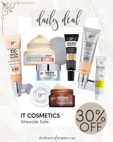 Comment SHOP below to receive a DM with the link to shop this post on my LTK ⬇ https://liketk.it/4K52m

Shop It Cosmetics 30% OFF SITEWIDE!  