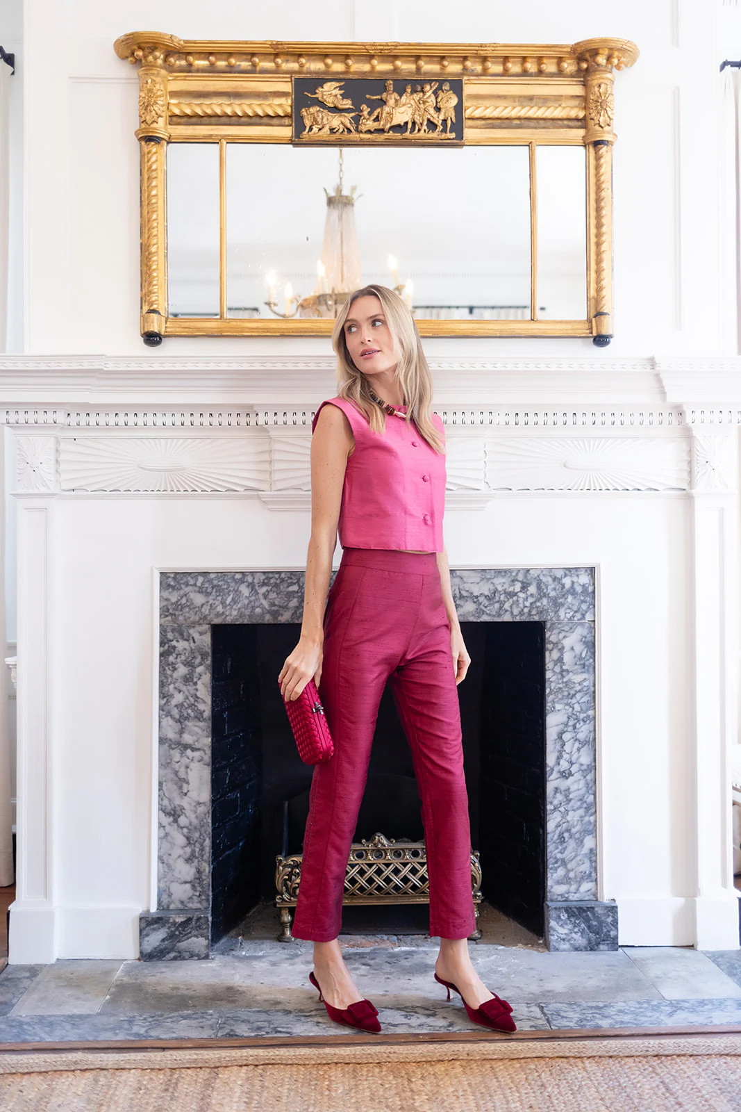 Jackie Pant - Burgundy | Julia Amory