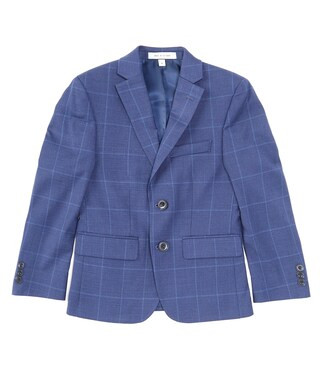 Little Boys 2T-7 Long Sleeve Window Pane Dress Jacket | Dillard's