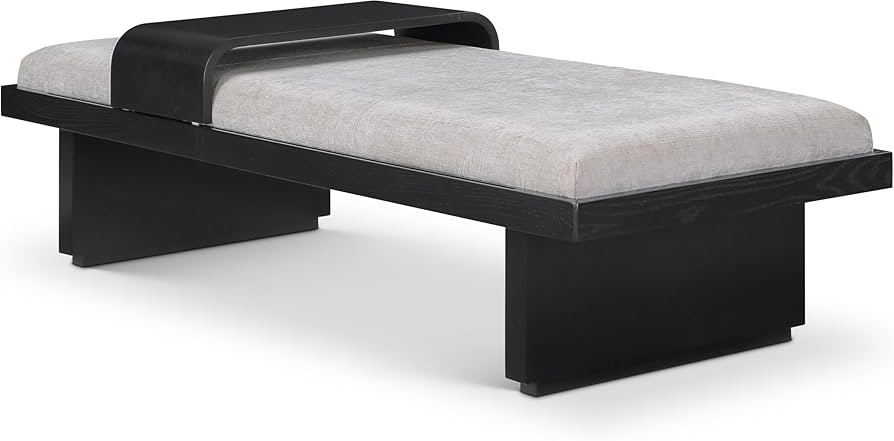 Meridian Furniture 22014Grey Arlington Collection Mid-Century Modern Bench with Soft Light Grey C... | Amazon (US)