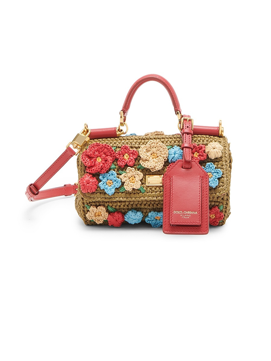 Women's Woven Embellished Top Handle Bag - Verde Multicolor | Saks Fifth Avenue