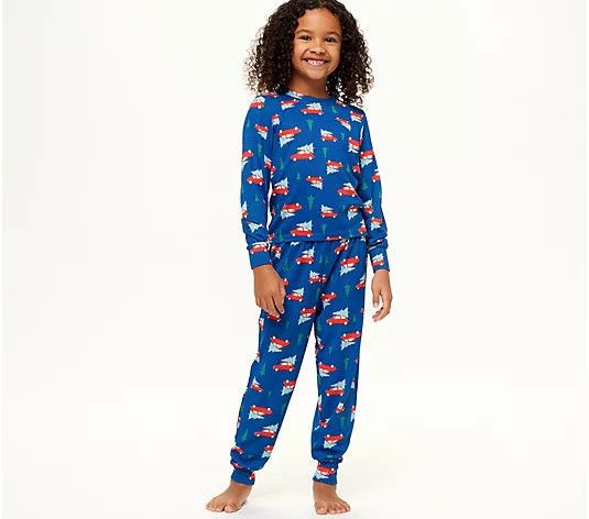 MUK LUKS Children's Butter Knit Matching Pajama Set - QVC.com | QVC