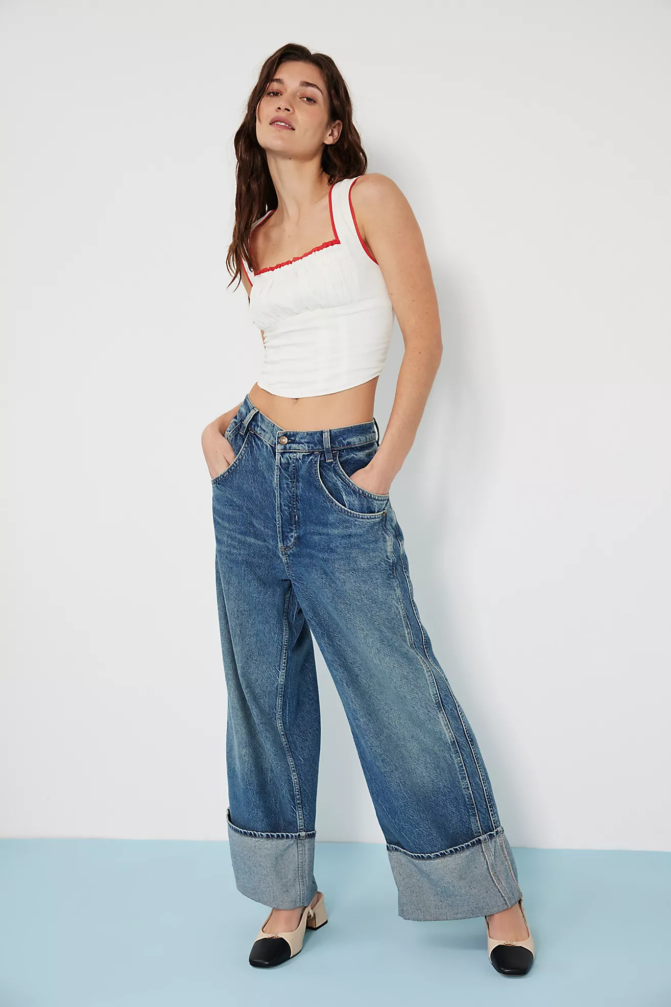 We The Free Final Countdown Cuffed Low-Rise Jeans | Free People (Global - UK&FR Excluded)