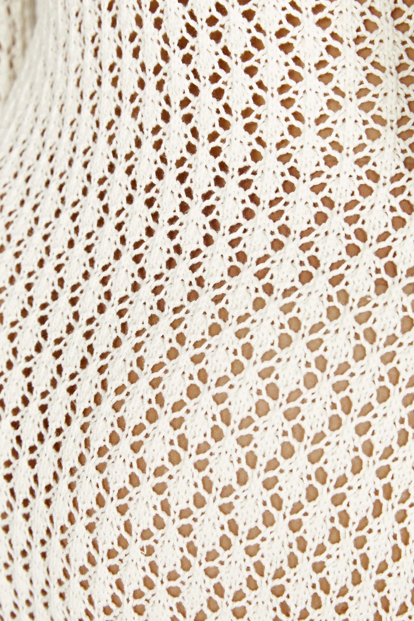 Kayleigh Crochet Fishtail Flare Sleeve Maxi Dress - White | MESHKI US