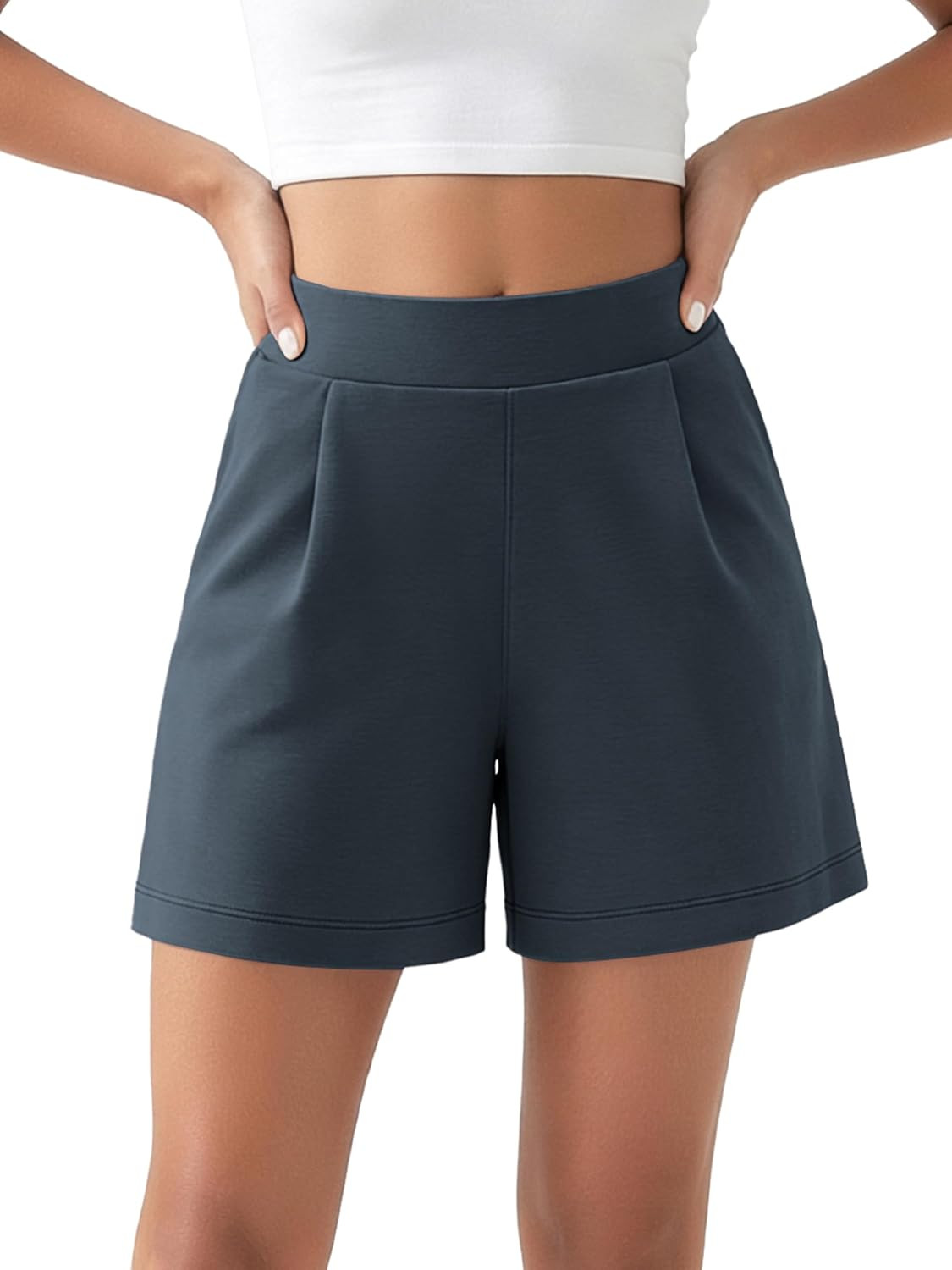 ODODOS Modal Soft Wide Leg Shorts for Women High Waist Casual Relaxed Shorts with Pockets-Inseam 4"/ 6" | Amazon (US)
