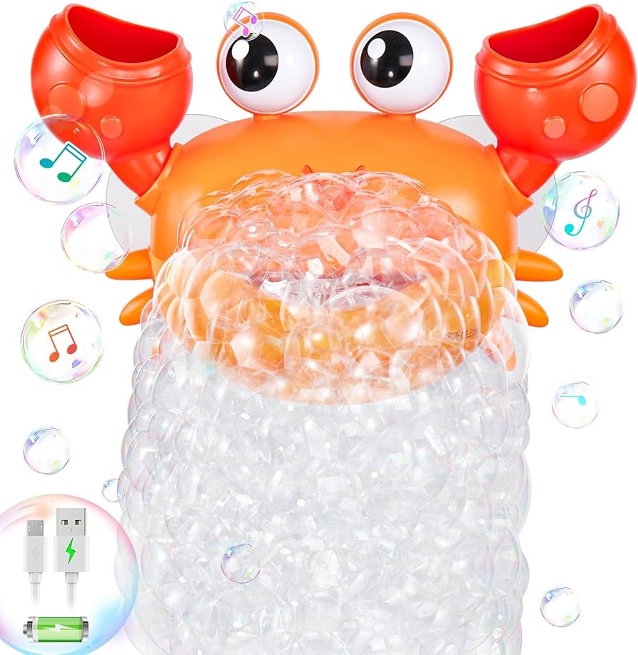 Gigilli Crab Baby Bath Toys, Rechargeable Bath Bubble Machine for Toddler, Automatic Shower Batht... | Amazon (US)