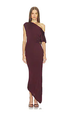 SRG Mehek Asymmetric Knit Dress in Oxblood from Revolve.com | Revolve Clothing (Global)