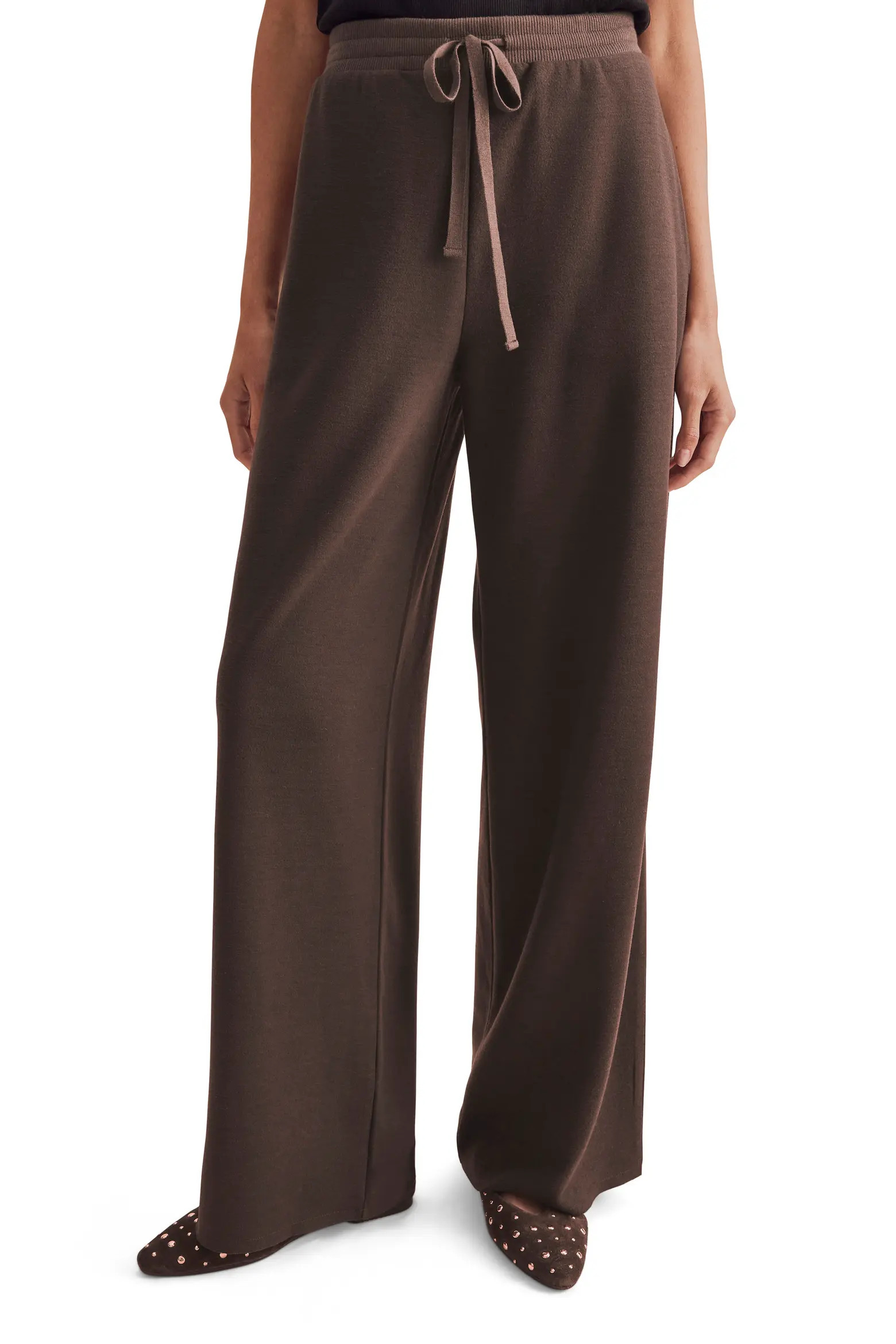 Splendid Winslow Tie Waist Wide Leg Sweatpants (Women) | Nordstrom | Nordstrom