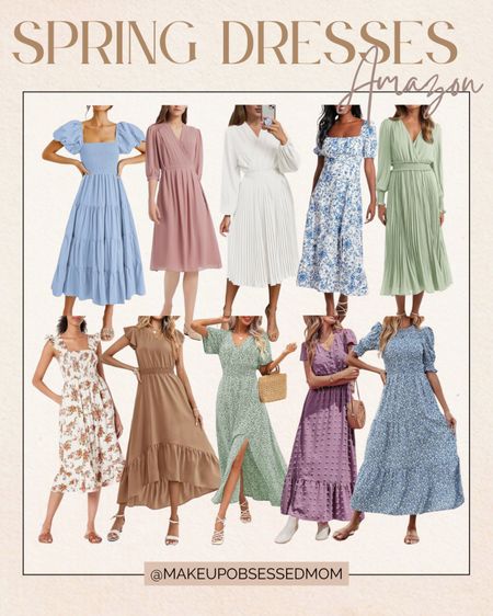 Cute, comfy, affordable midi and maxi dresses that you should definitely add to your spring wardrobe! Perfect for vacations, brunch dates, picnics, and more!
#amazonfashion #womenover50 #springoutfit #midlifestyle

#LTKstyletip #LTKSeasonal #LTKover40