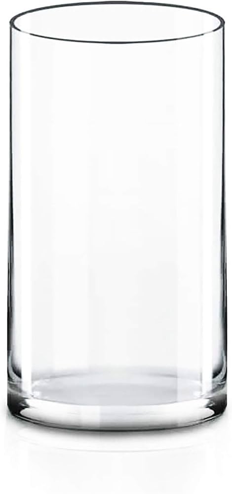CYS EXCEL (H:12" D:6") Large Cylinder Clear Glass Vase for Wide Bouquet Flower Vase Centerpieces ... | Amazon (US)