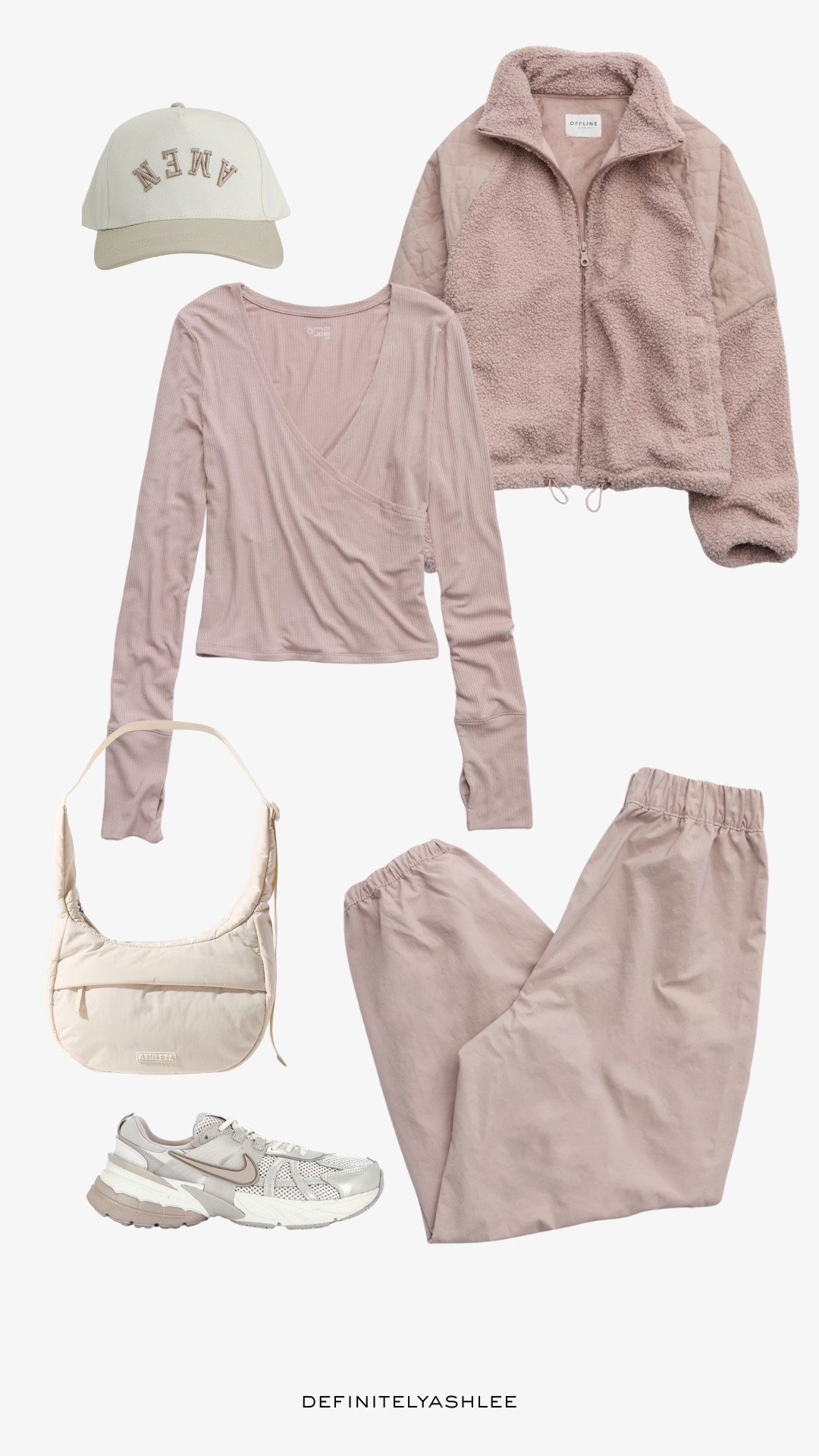 All mauve from Aerie 


#LTKmomlife #LTKTall #LTKActive